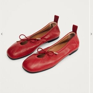 Alohas Rosalind red leather ballet flat